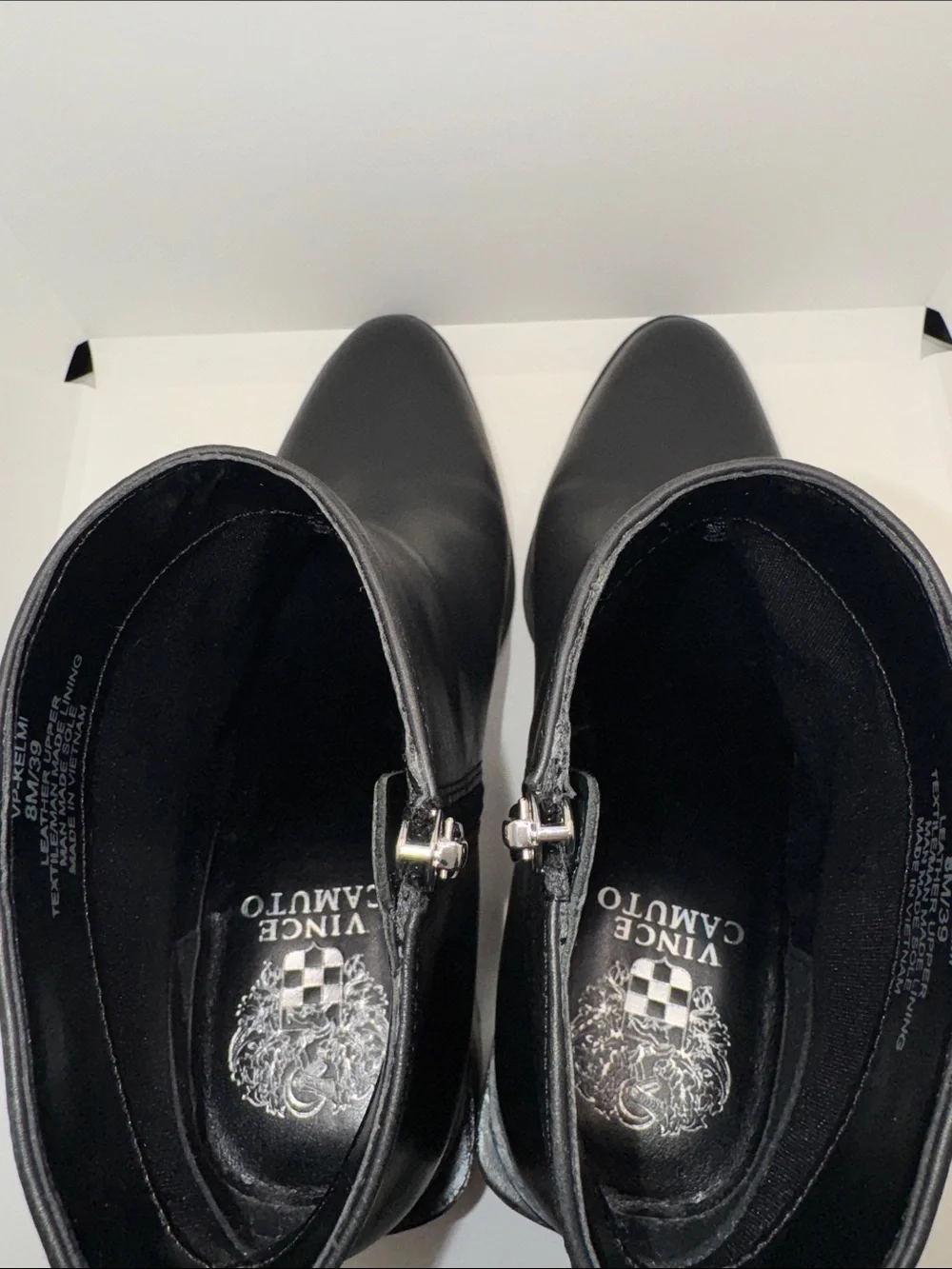 Vince Camuto Kelmi Ankle Boots Black Leather Women’s 8